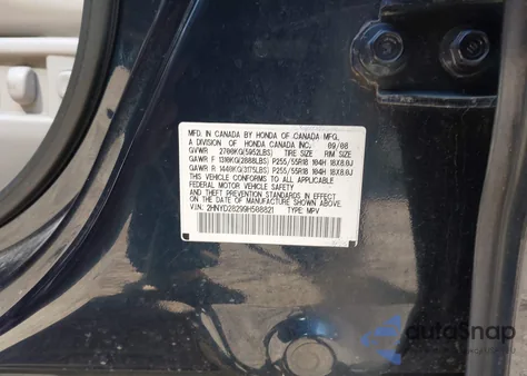 2009 Acura Mdx z USA, uszkodzony, nr VIN 2HNYD28299H508821